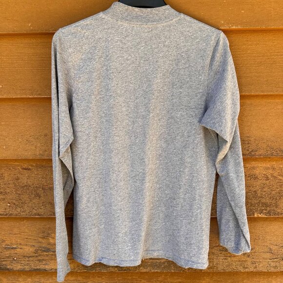 Russell Athletic Gray Long Sleeve Mock Neck Shirt Mens Medium 52% Cotton 48% Pol - Picture 5 of 7